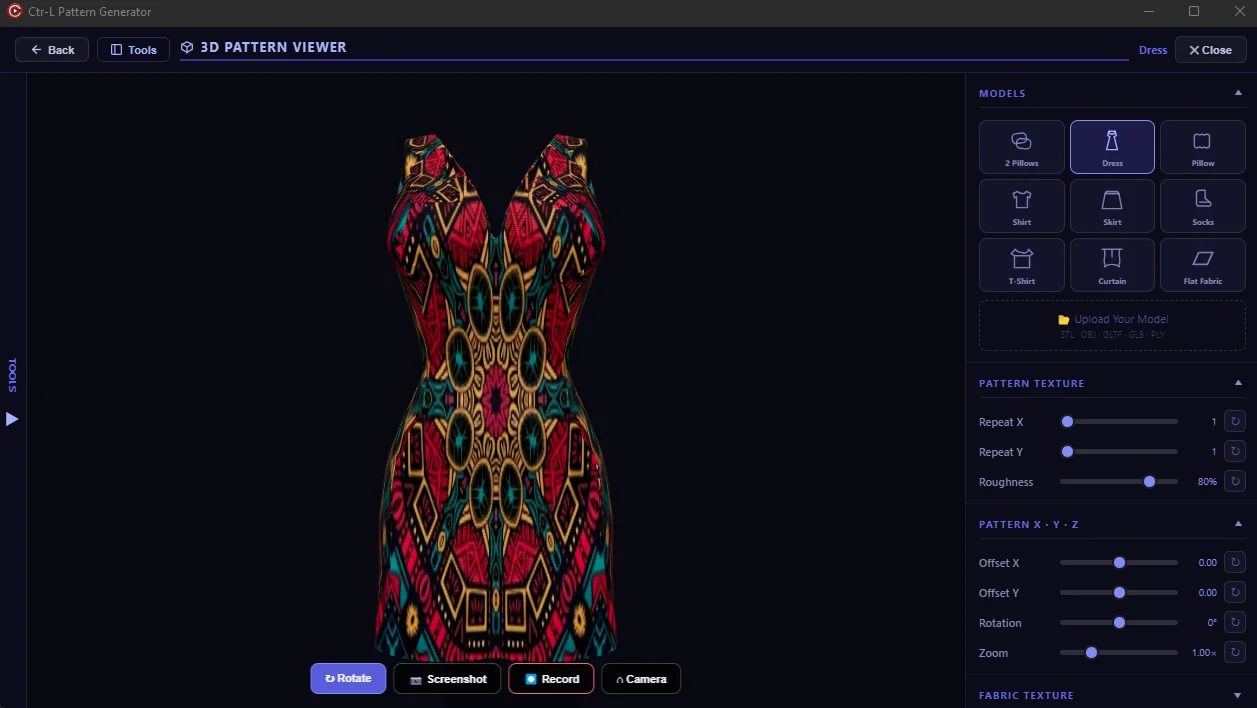 3D dress preview