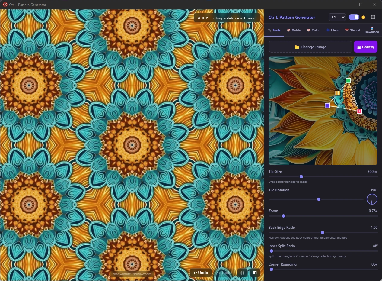 Direct on-canvas control